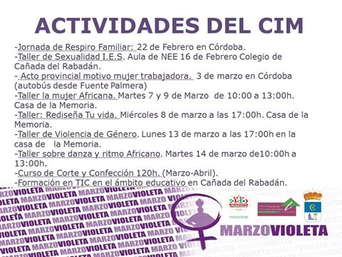 Actividades del Centro de Información a la Mujer con Motivo del 8 de marzo.  1