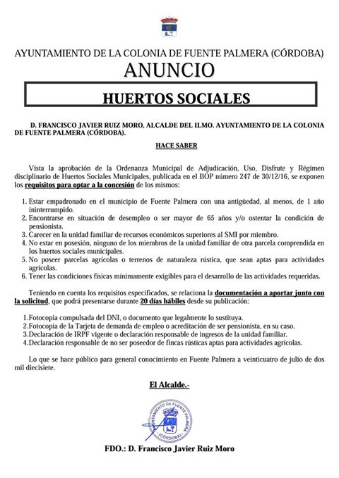  HUERTOS SOCIALES MUNICIPALES 1