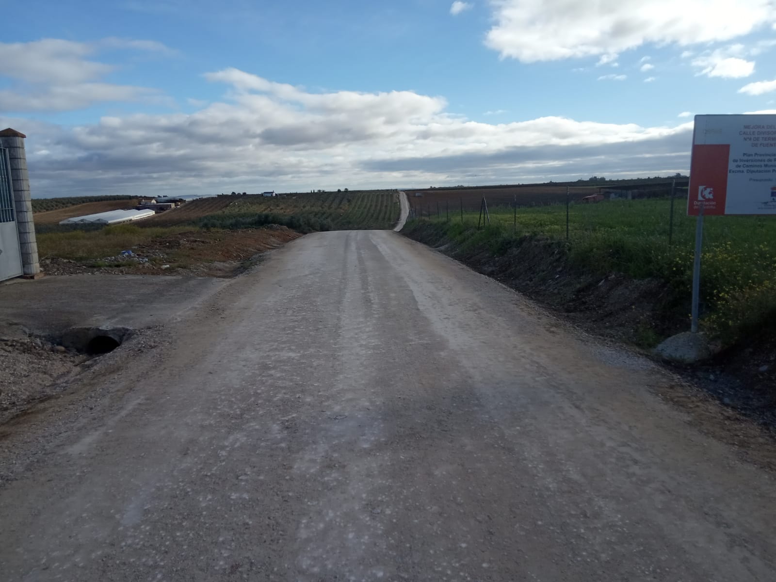 Obras caminos Villalón, La Herrería, Fuente Palmera