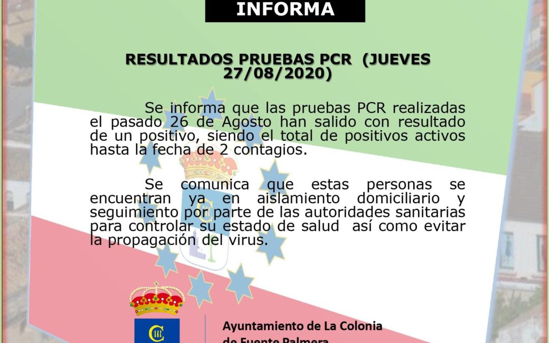 DOS CASOS ACTIVOS DE COVID 19 EN LA COLONIA A 27 DE AGOSTO
