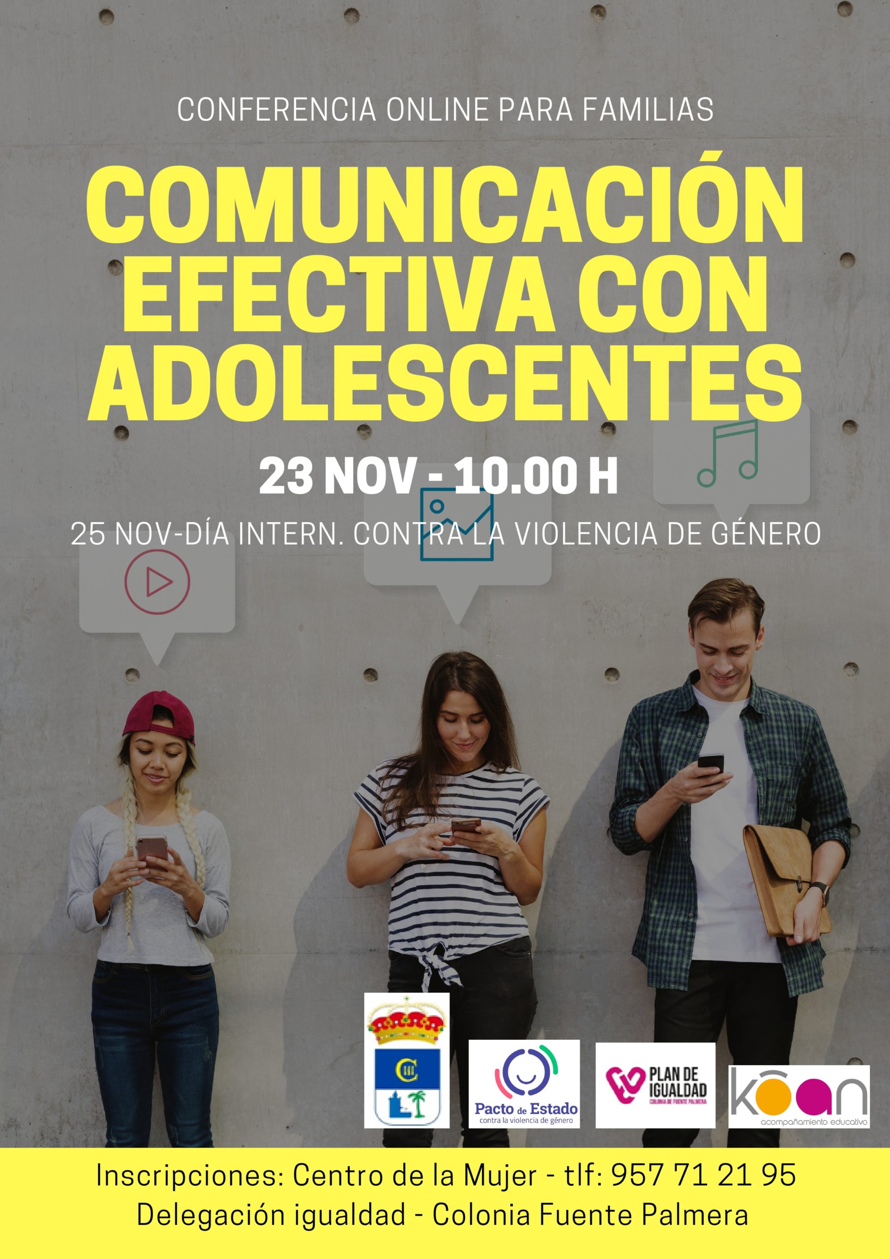 Conferencia 'Comunicación efectiva con adolescentes' Fuente Palmera