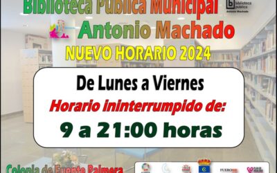 Nuevo horario de la Biblioteca Pública Municipal Antonio Machado