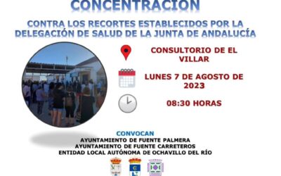 Concentración contra los recortes en el Consultorio de El Villar