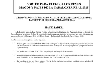 Sorteo para elegir a los reyes magos y pajes de la Cabalgata 2025