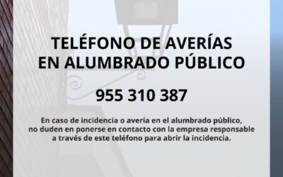 Nuevo teléfono de averías del alumbrado público